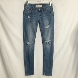 RSQ Distressed Ibiza Skinny Low Rise Jeans Size 1